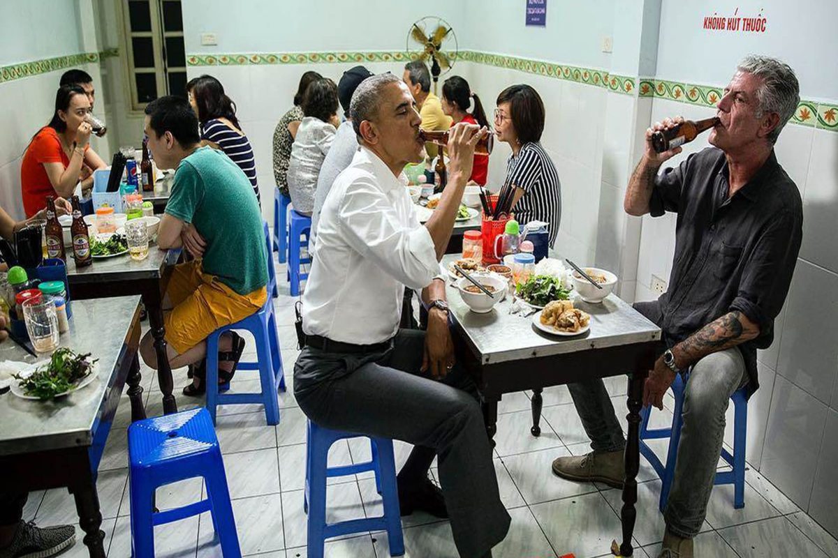 Le President Obama visite la capitale Hanoi et déguste le Bun Cha Huong Lien