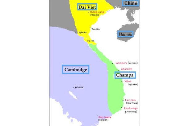 Territoire champa avant d'être annexé par le Vietnam