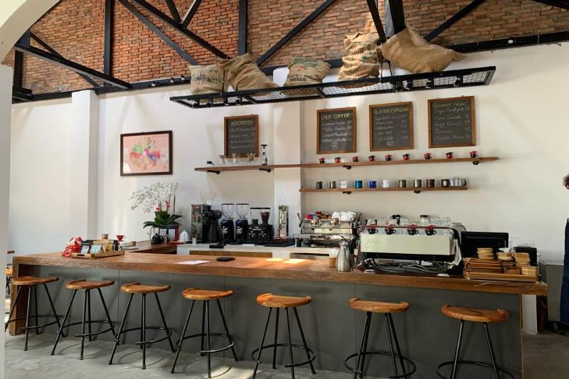 L'esapce de Saigon Coffee Roastery à HCM ville 