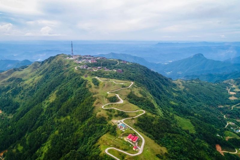 Un sendero sinuoso y encantador en el majestuoso pico de Mau Son (fuente: vietnamplus.vn)