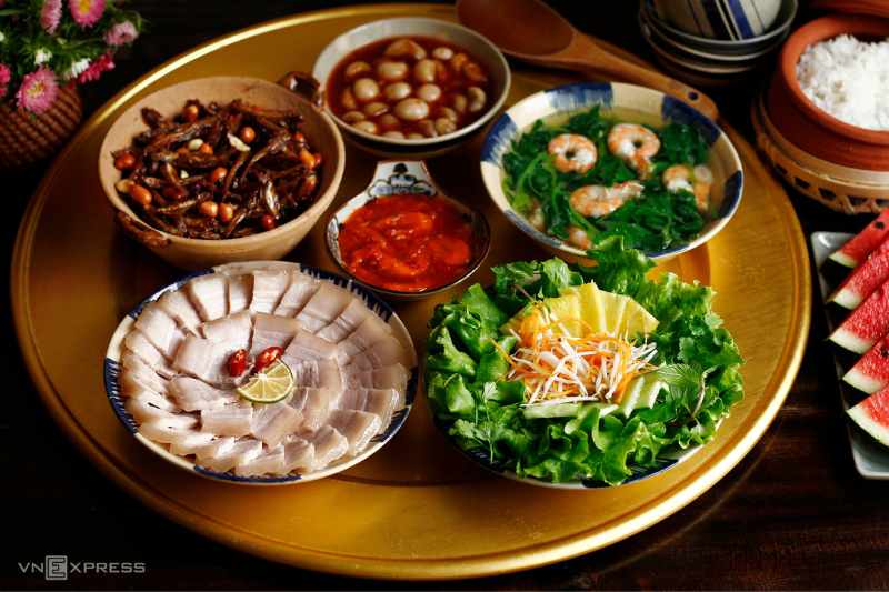 plateau du repas vietnam