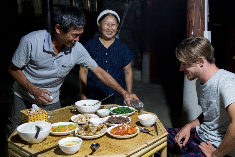 un repas chez l'habitant au nord du vietnam (1)