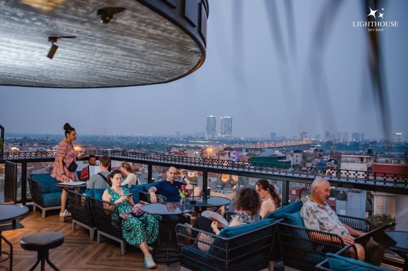 café rooftop lighthouse sky bar