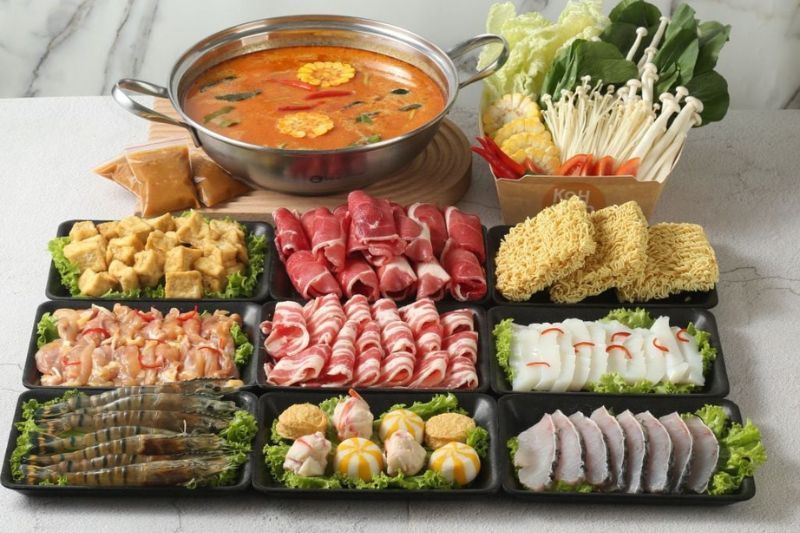 Fondue de marisco vietnamita