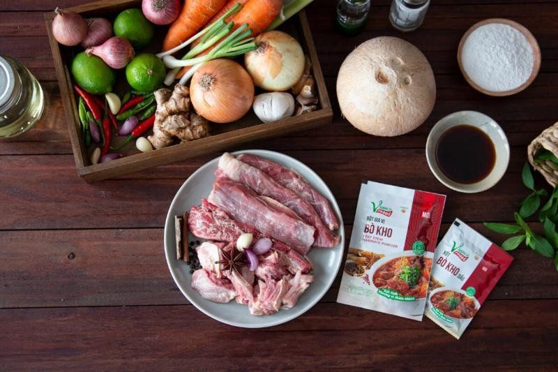 Los ingredientes de esta cocina vietnamita - bo kho (Fuente: Gia vi Viet)