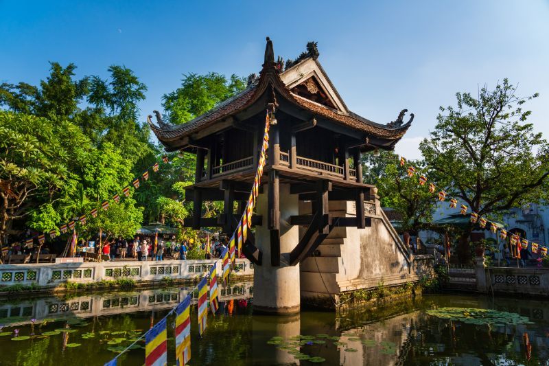 pagode au pilier unique - une des plus belle pagodes du Vietnam