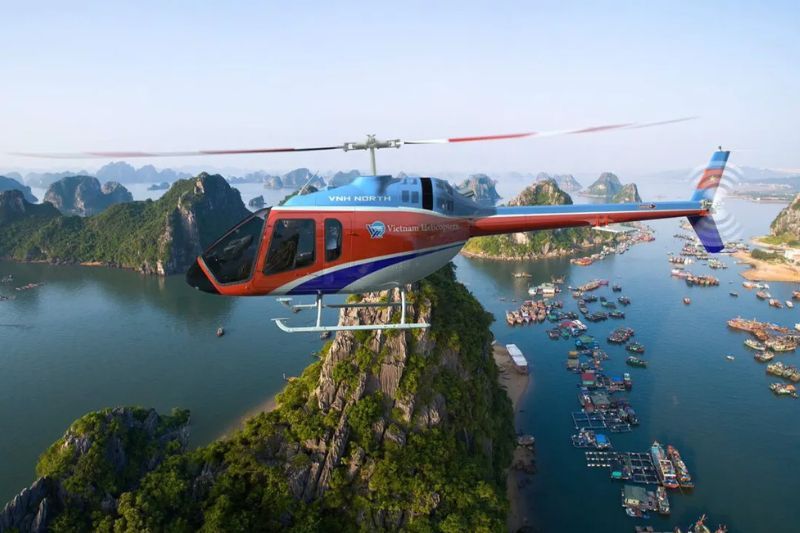 Vuelo en helicóptero sobre la bahía de Ha Long (fuente: klook.com)