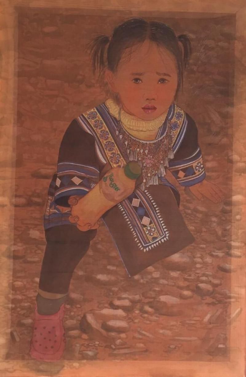 La obra “Em bé hmong” de Thu Hương art