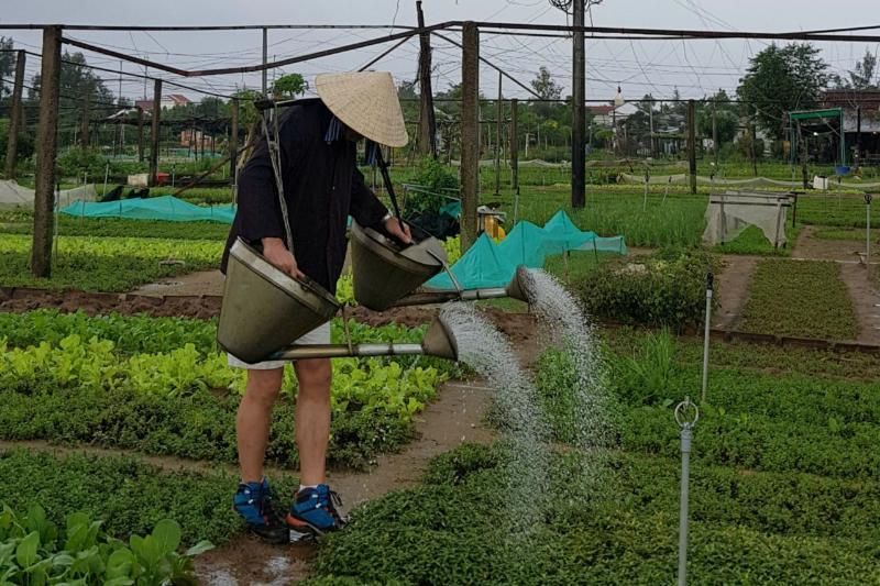 Vive la experiencia de regar verduras en el pueblo de tra que - turismo lento