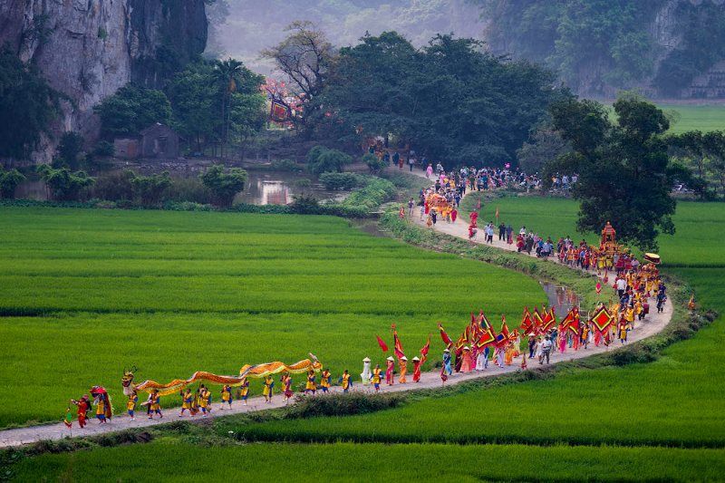 fête au temple thai vi, ninh binh (1)