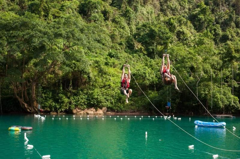 ziplines à song chay – hang toi, quang binh 