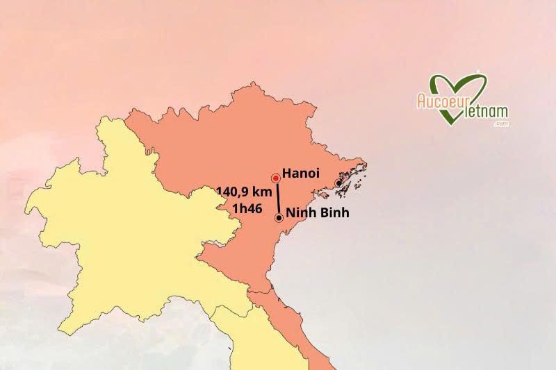 distance ninh binh hanoi