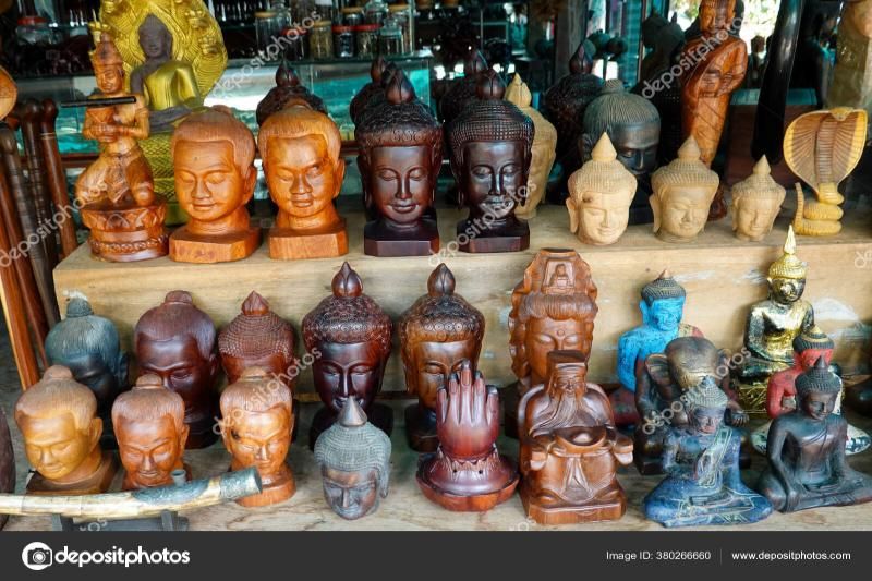 les sculptures en bois au cambodge