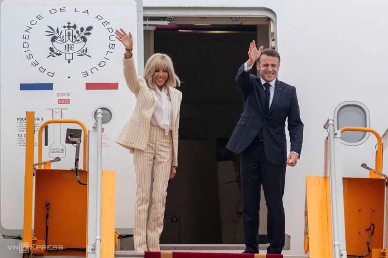 27 mai, le président macron et son épouse ont quitté le vietnam