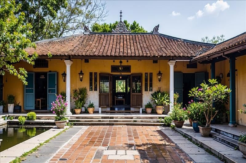 la maison rường au village de Phuoc Tich (source : le journal de Dan toc)