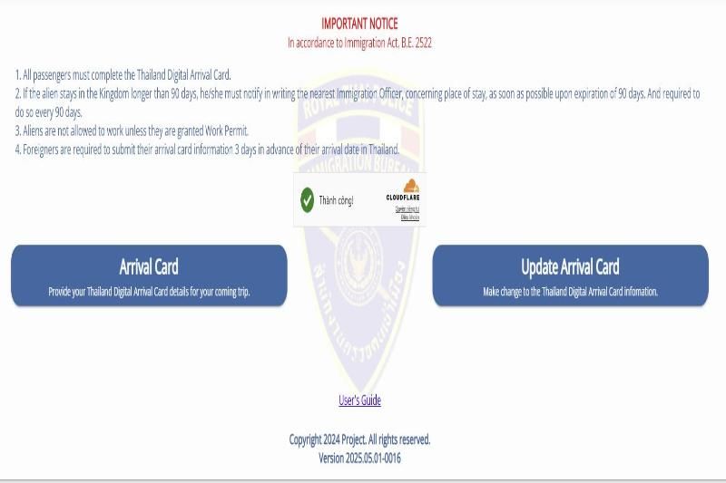 site officiel de l’immigration thaïlandaise