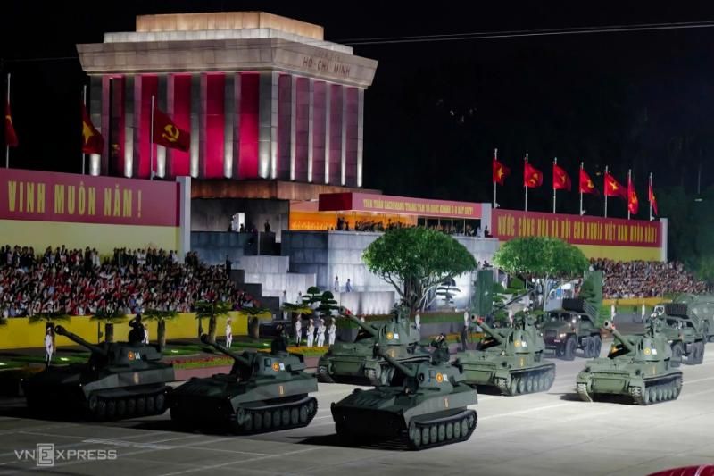 👉 image de la place ba Đình lors de la deuxième répétition générale, le 24 août