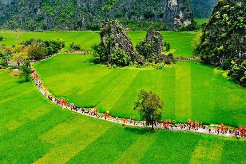 đoàn rước tại lễ hội đền thái vi-ninh bình-bestprice.vn