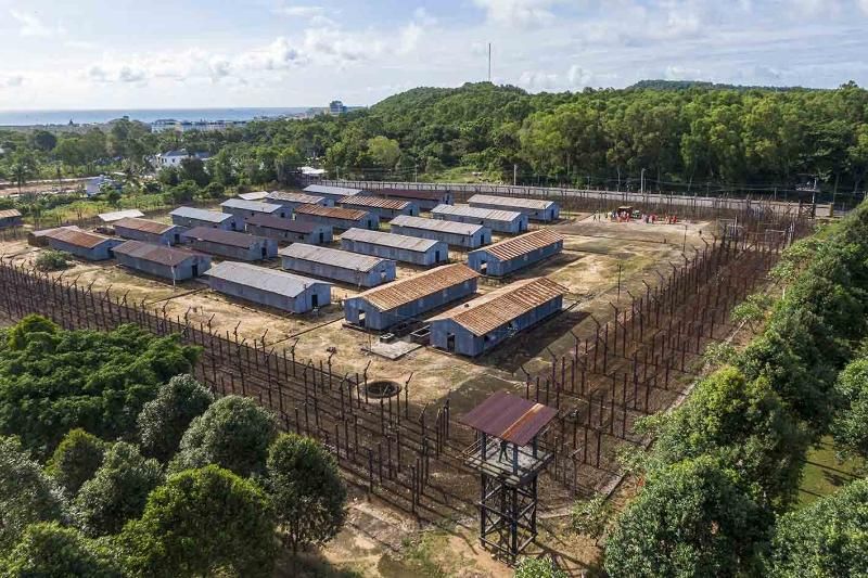 vue aérienne de la prison de Phu Quoc. Source : xaydungso.vn