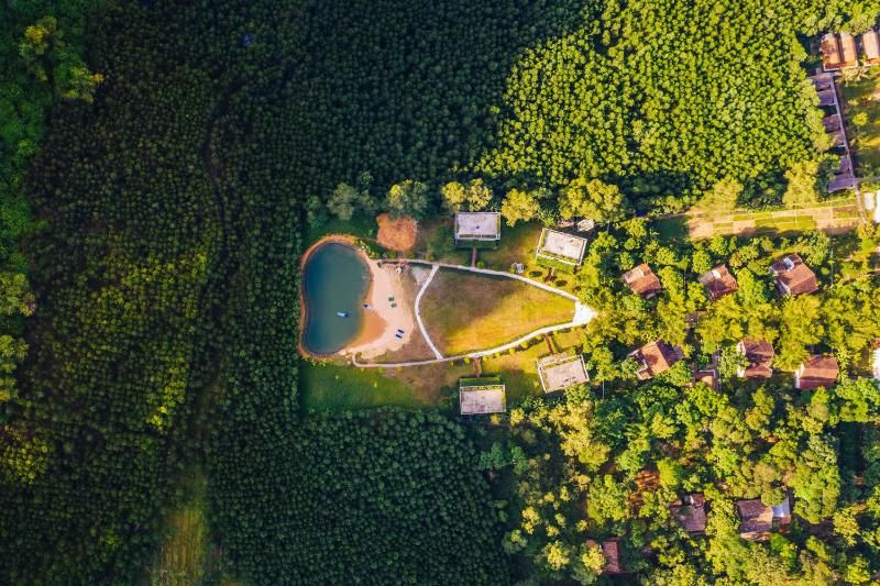 la vue paronama de chay lap farmstay phong nha 3 étoiles