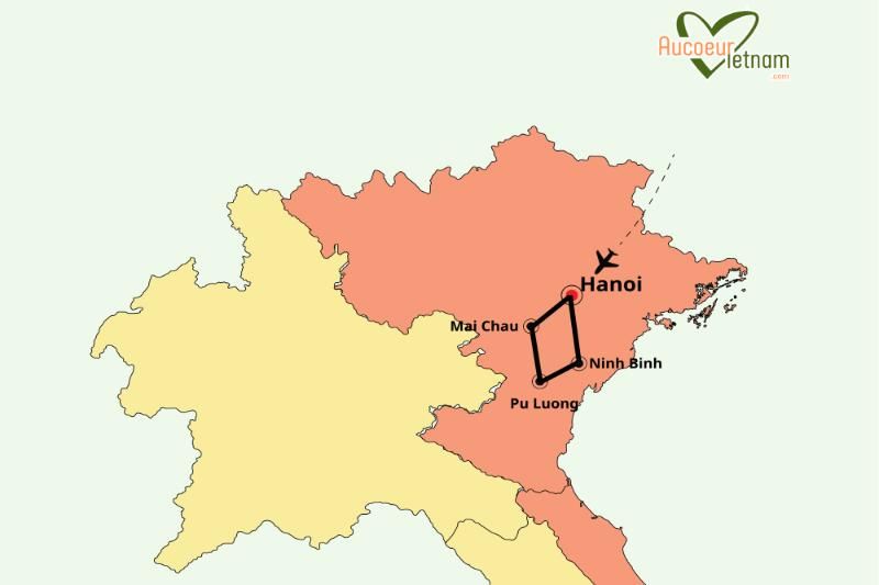 hanoi - Hoa Binh - pu luong - ninh binh - hanoi