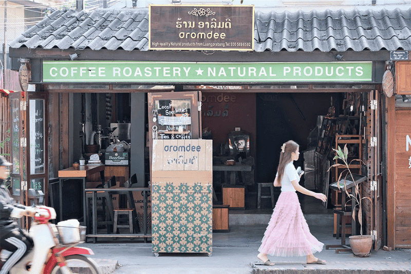 café en Luang Prabang, Laos