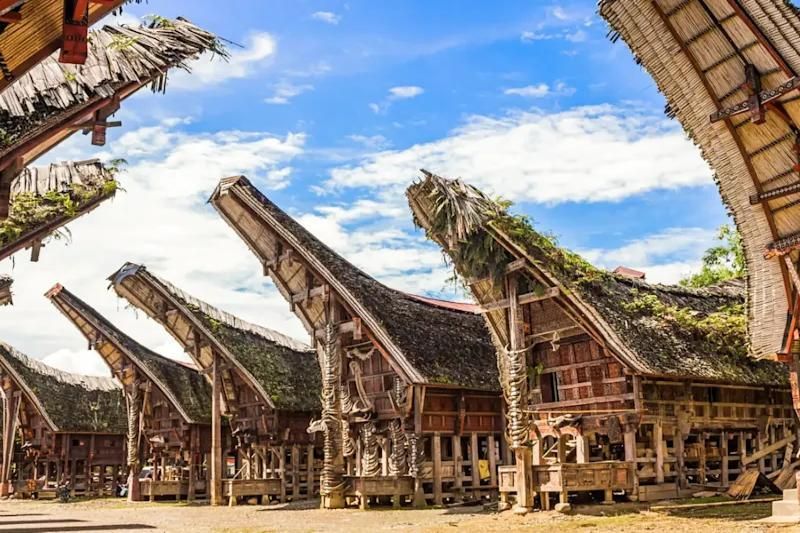 Tana Toraja, en Sulawesi, sorprende por sus paisajes montañosos y su cultura ancestral, una experiencia única para los viajeros que buscan viajes baratos a Asia llenos de autenticidad y tradición