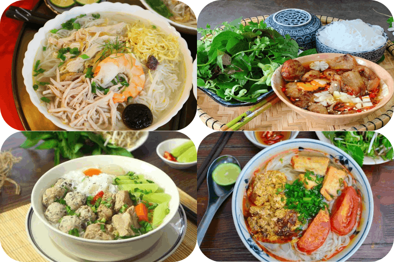 plats servis avec des nouilles de riz fines plats servis avec des nouilles de riz fines