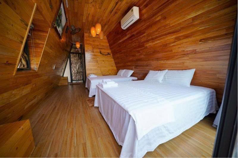 habitación de madera