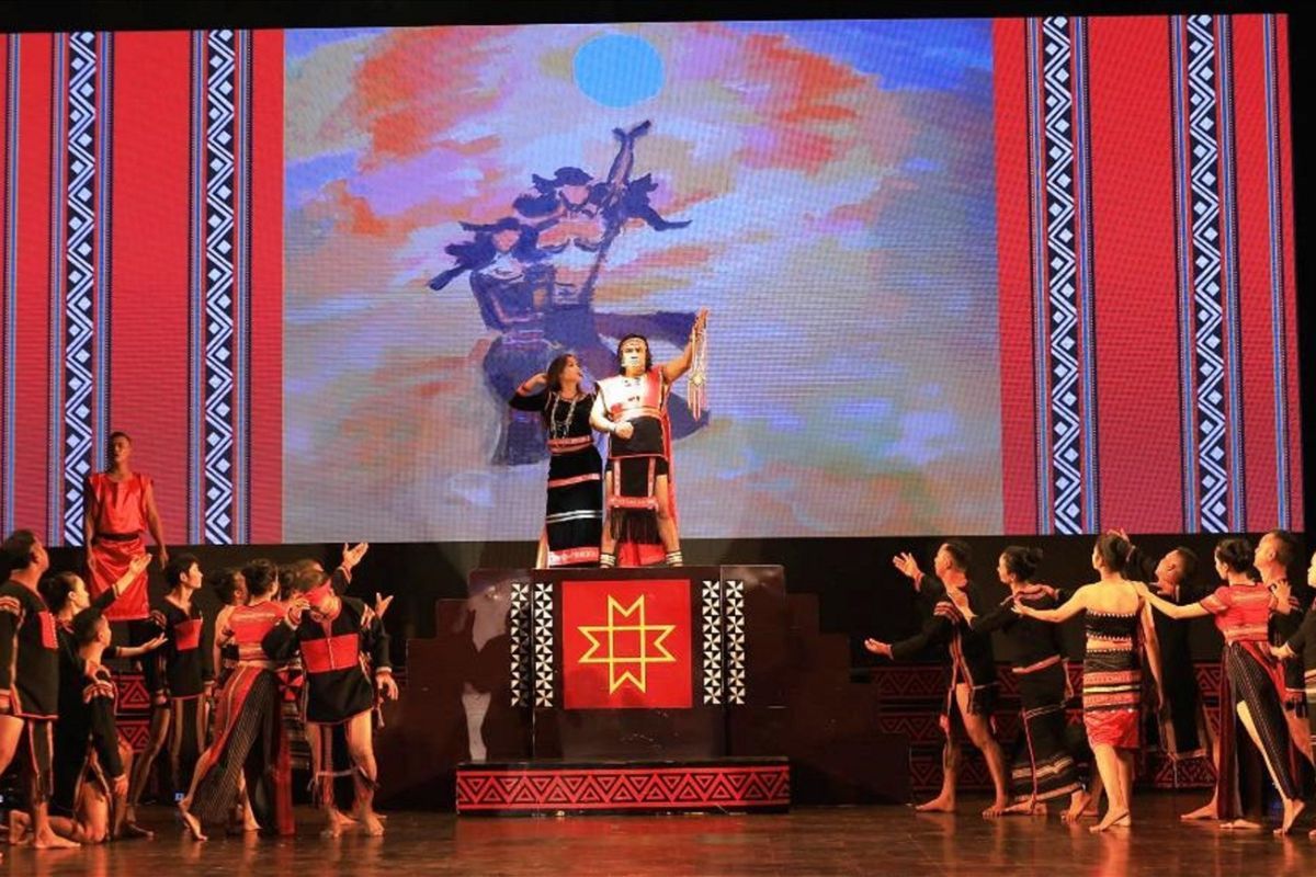 representación cultural de las epopeyas de los altos platos del centro (fuente baodantoc.vn)
