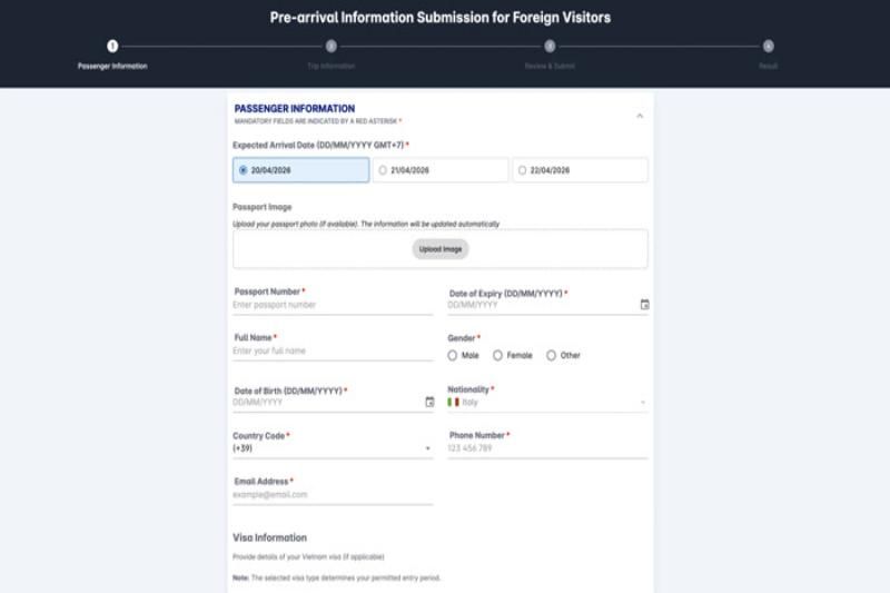 vérifier - compléter les informations du passeport (1)