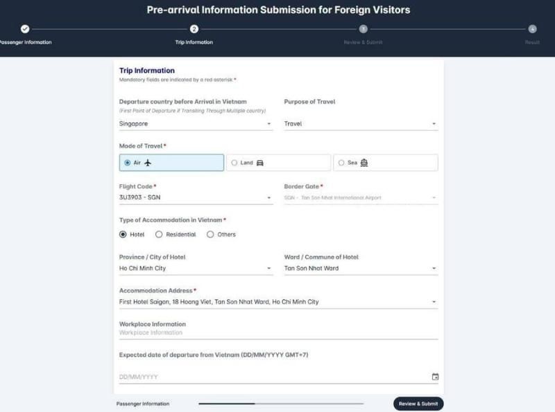 compléter les informations de voyage (1)