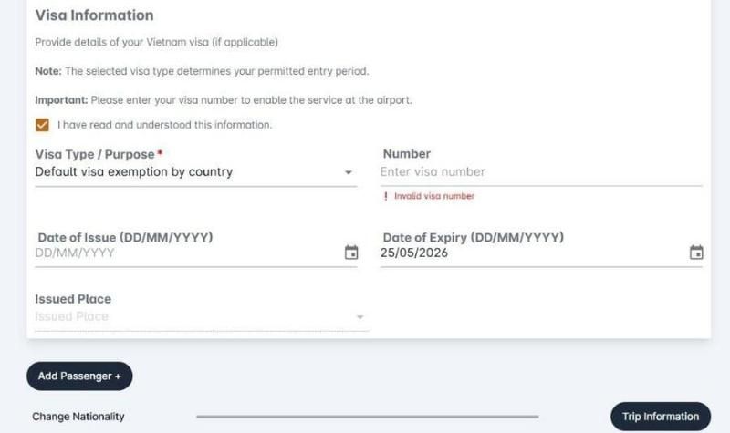 renseigner les informations de visa (1)
