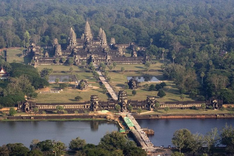 templo de angkor wat siem reap vista desde la cima templo de angkor wat siem reap vista desde la cima