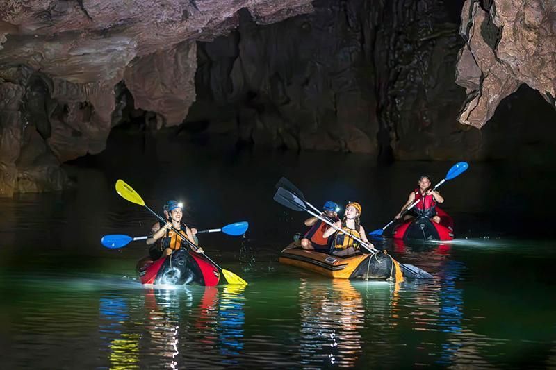 una aventura remando por los 45 km de la cueva phong nha