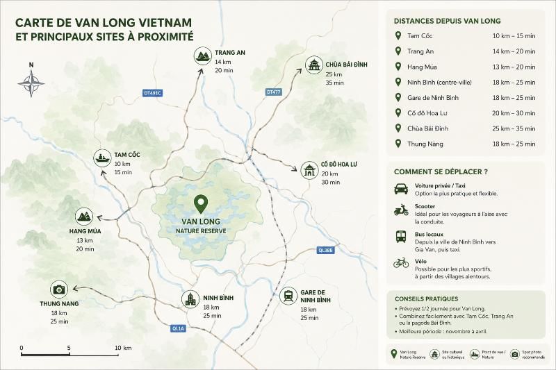 carte de la visite à van long vietnam