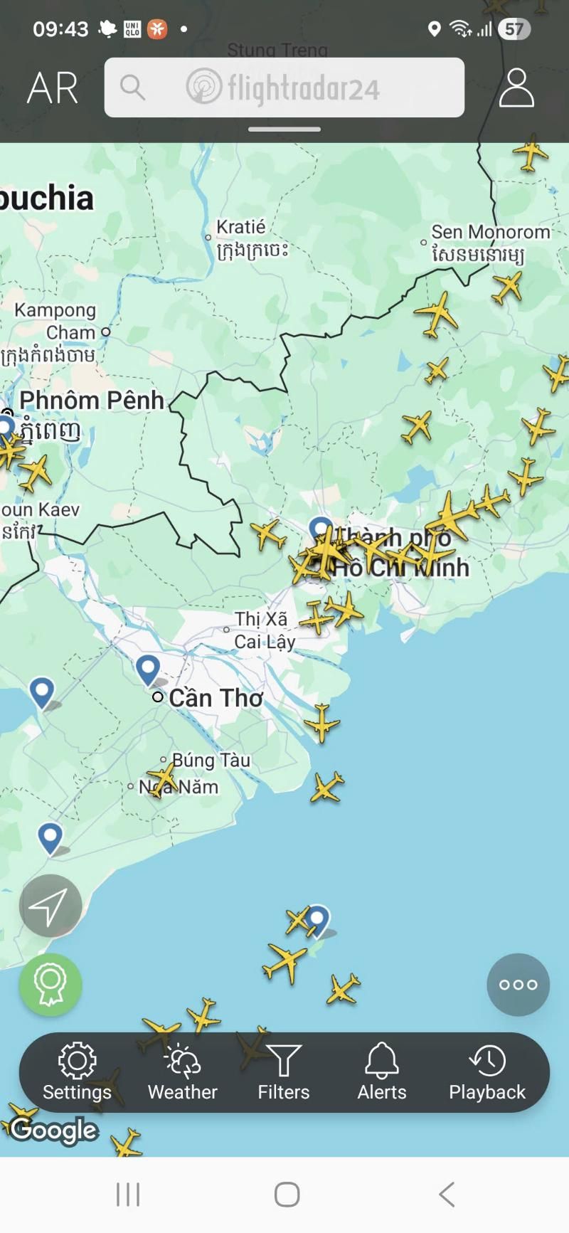 flightrada24h - app utile pour voyage au vietnam - controler les vols domestiques et internationaux efficaces