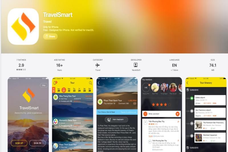travelsmart - vous pouvez le telecharger sur google play ou appstore