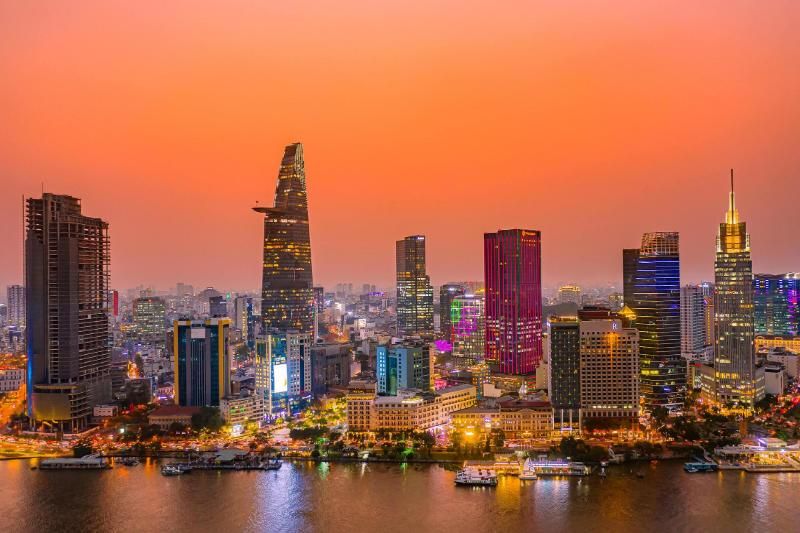 vue aérienne de hô chi minh-ville au coucher du soleil - source pexel (1)